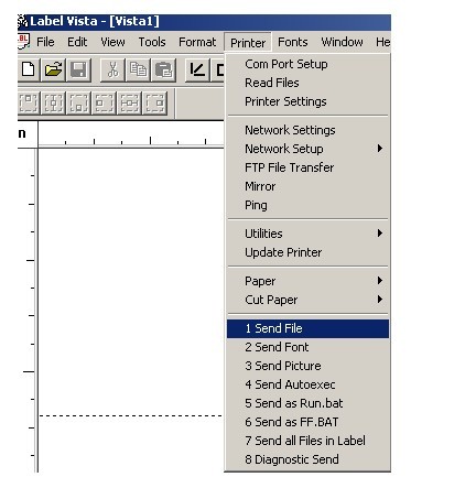 通過Zebra LabelVista軟件來發送文件